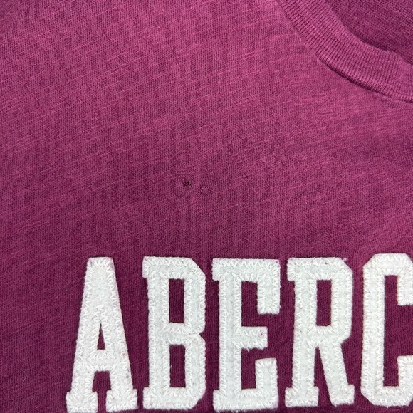 Abercrombie and Fitch Vintage Block Letter Appliqué Logo T Shirt, sz S - Picture 2 of 13
